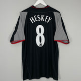 2002/04 LIVERPOOL HESKEY #8 L/S AWAY SHIRT (XL) REEBOK