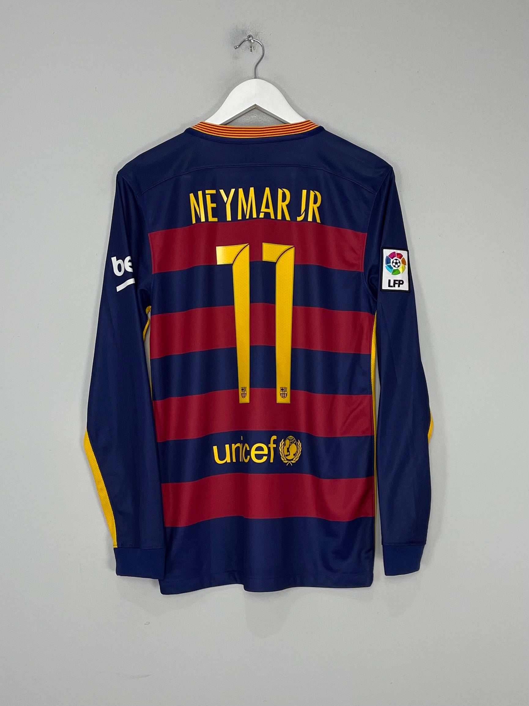 2015/16 BARCELONA NEYMAR JR #11 L/S HOME SHIRT (S) NIKE