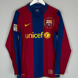 2007/08 BARCELONA MESSI #10 L/S HOME SHIRT (S) NIKE