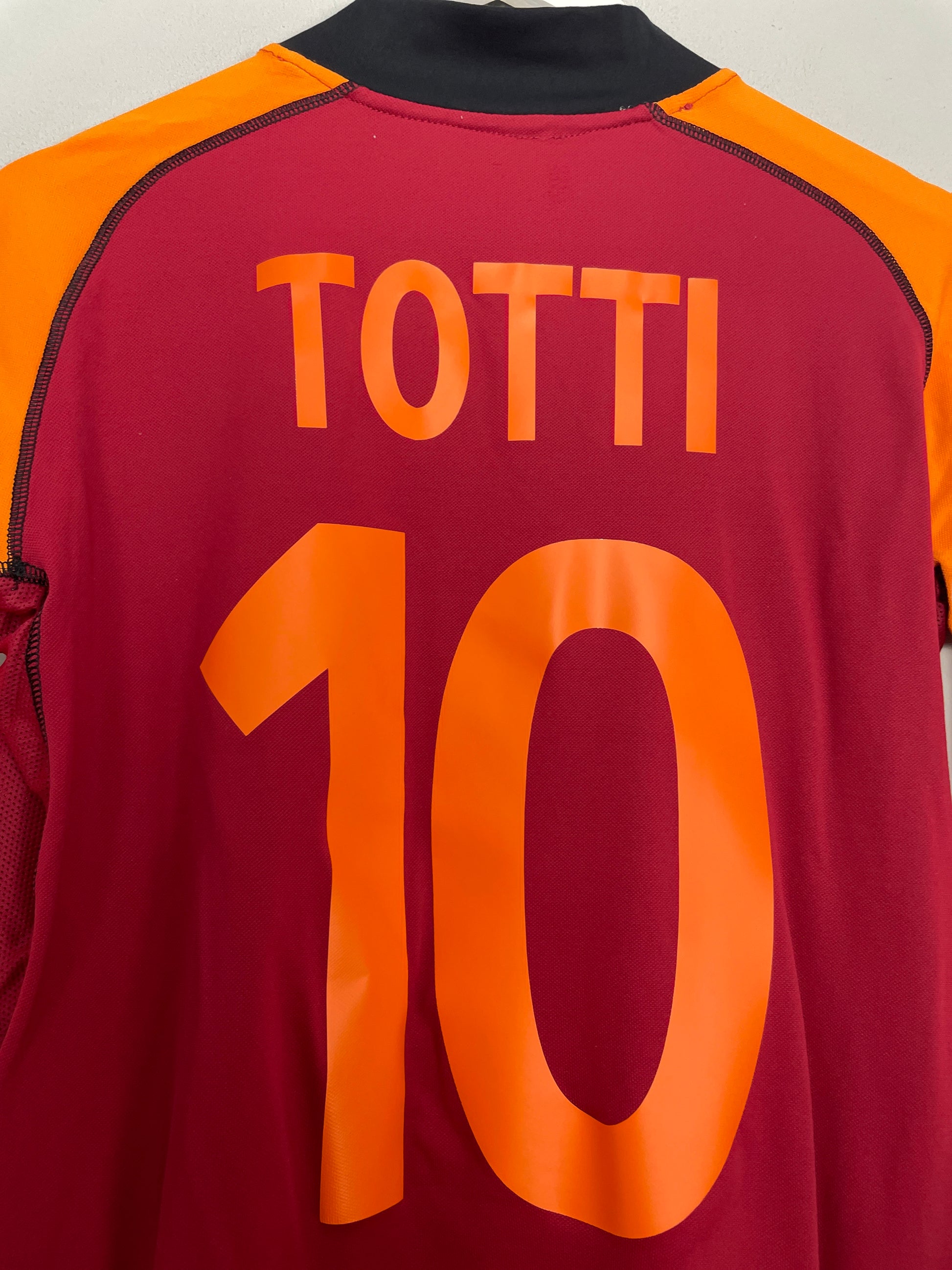 AS Roma 2002/03 Authentic Home Soccer Jersey XL Large Francesco Totti Kappa  VTG