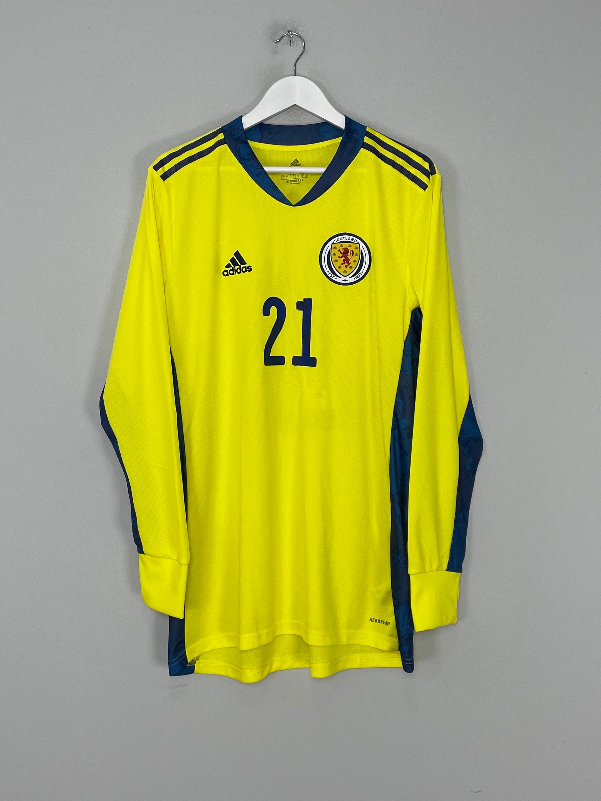 2020/21 SCOTLAND #21 *PLAYER ISSUE* GK SHIRT (L) ADIDAS