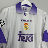 1997/98 REAL MADRID SUKER #9 C/L HOME SHIRT (L) KELME