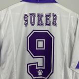 1997/98 REAL MADRID SUKER #9 C/L HOME SHIRT (L) KELME