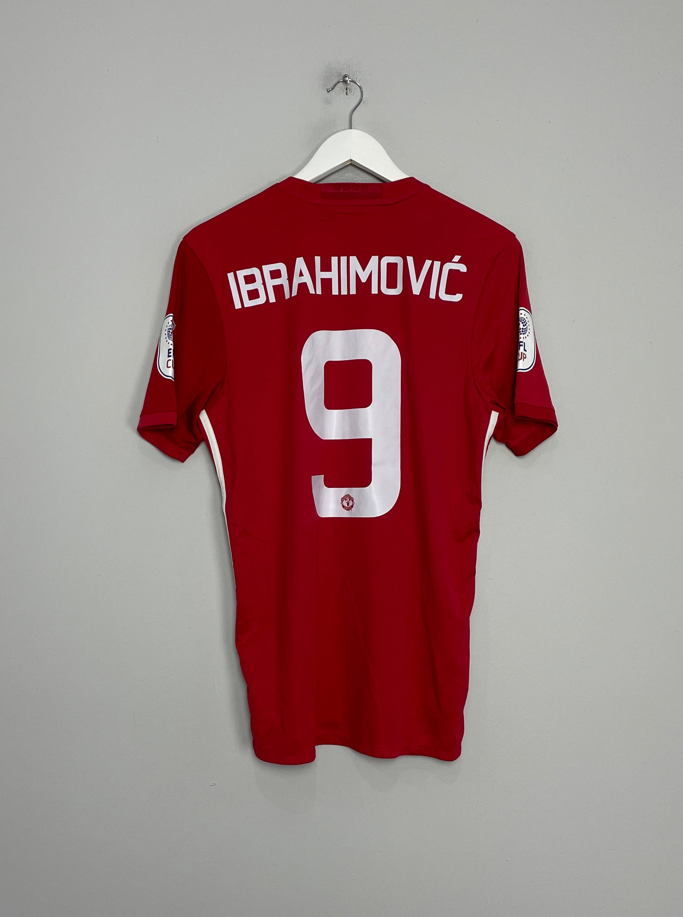 2016/17 MANCHESTER UNITED IBRAHIMOVIC #9 *EFL CUP FINAL* HOME SHIRT (M) ADIDAS