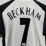 2001/02 MANCHESTER UNITED BECKHAM #7 *CENTENARY* AWAY/THIRD SHIRT (M) UMBRO