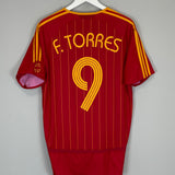 2006/08 SPAIN F.TORRES #9 HOME SHIRT (M) ADIDAS