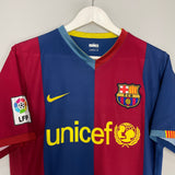 2006/07 BARCELONA RONALDINHO #10 HOME SHIRT (M) NIKE