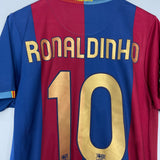 2006/07 BARCELONA RONALDINHO #10 HOME SHIRT (M) NIKE