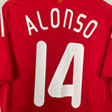 2008/10 LIVERPOOL ALONSO #14 HOME SHIRT (M) ADIDAS