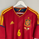 2012/13 SPAIN A.INIESTA #6  HOME SHIRT (XL) ADIDAS