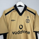 2001/02 MANCHESTER UNITED BECKHAM #7 *CENTENARY* AWAY/THIRD SHIRT (M) UMBRO