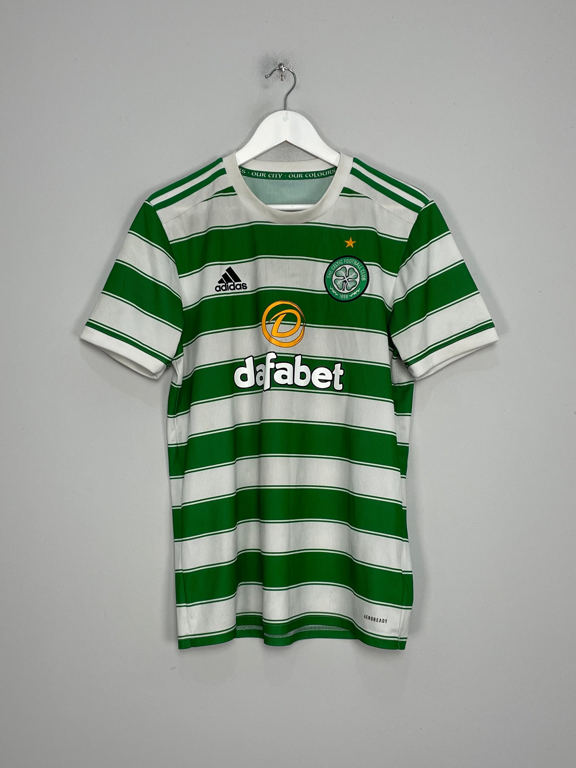 2021/22 CELTIC HOME SHIRT (M) ADIDAS