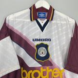 1996/97 MANCHESTER CITY AWAY SHIRT (XXL) UMBRO