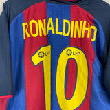 2003/04 BARCELONA RONALDINHO #10 HOME SHIRT (XL) NIKE