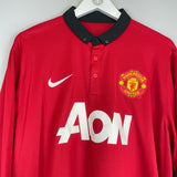 2013/14 MANCHESTER UNITED ROONEY #10 L/S HOME SHIRT (XL) NIKE