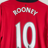 2013/14 MANCHESTER UNITED ROONEY #10 L/S HOME SHIRT (XL) NIKE