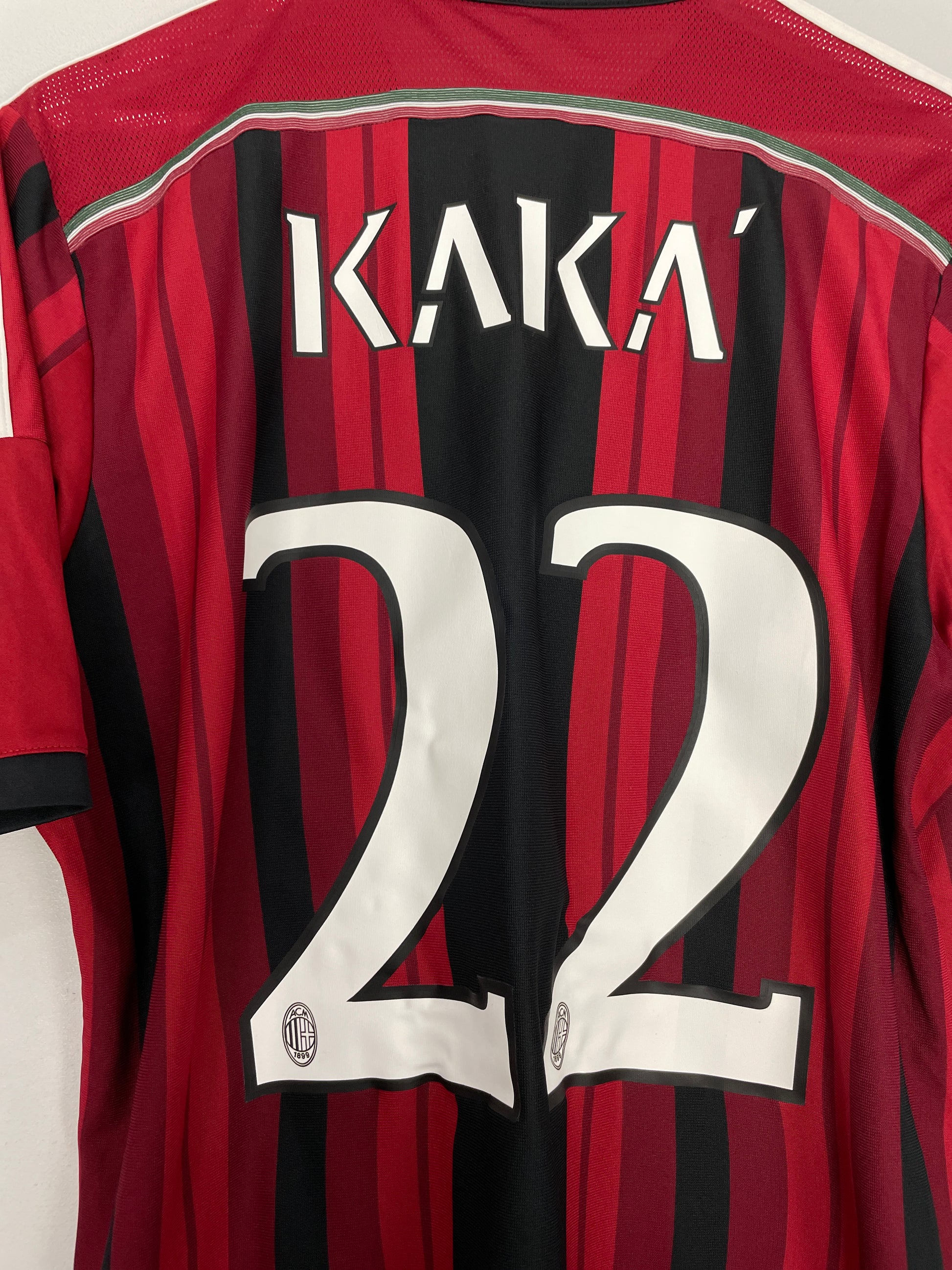 2013-14 AC Milan home No.22 KAKA S/S UEFA Champions League 13-14 ACM jersey