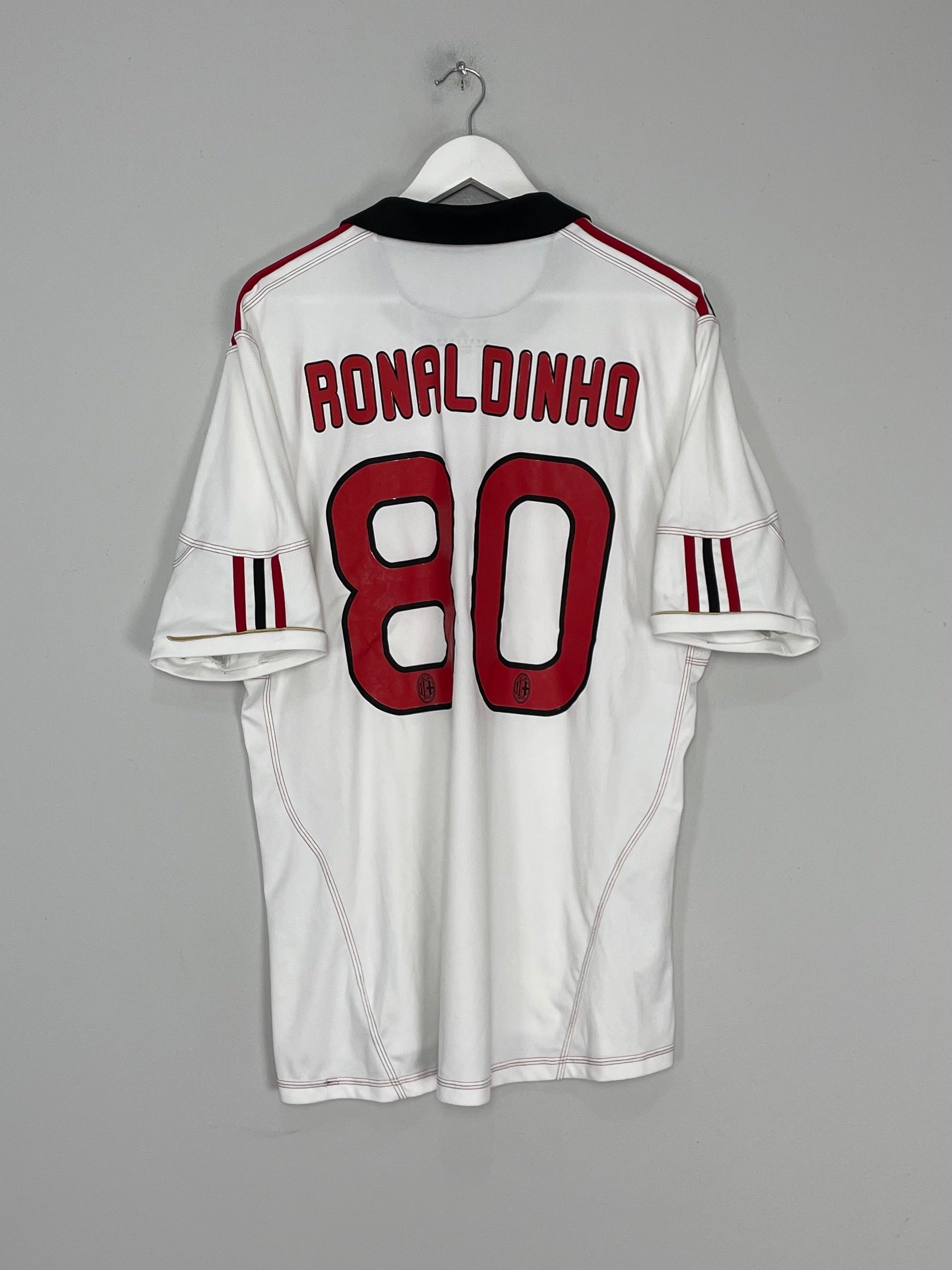 2010/11 AC MILAN RONALDINHO #80 AWAY SHIRT (XL) ADIDAS