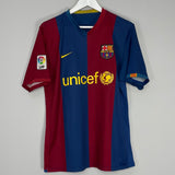 2006/07 BARCELONA RONALDINHO #10 HOME SHIRT (M) NIKE