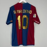 2006/07 BARCELONA RONALDINHO #10 HOME SHIRT (M) NIKE