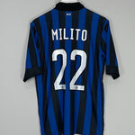 2007/08 INTER MILAN MILITO #22 HOME SHIRT (M) NIKE