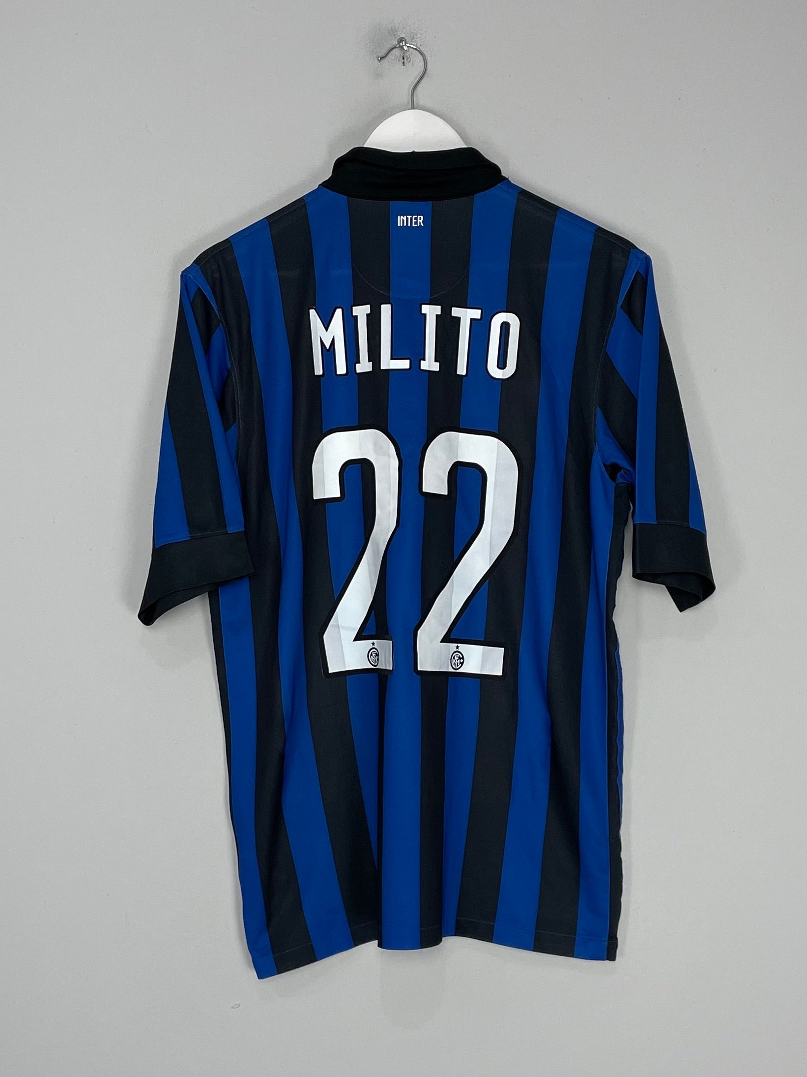 2007/08 INTER MILAN MILITO #22 HOME SHIRT (M) NIKE