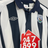 2010/11 WEST BROM BARNES #8 *MATCH ISSUE* HOME SHIRT (L) UMBRO