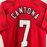 1996/98 MANCHESTER UNITED CANTONA #7 HOME SHIRT (M) UMBRO