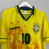 1994/96 BRAZIL RIVALDO #10 HOME SHIRT (L) UMBRO