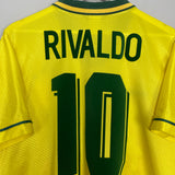 1994/96 BRAZIL RIVALDO #10 HOME SHIRT (L) UMBRO