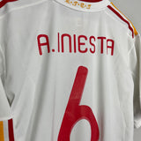 2011 SPAIN INIESTA #6 AWAY SHIRT (XL) ADIDAS