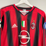 2004/05 AC MILAN RUI COSTA #10 C/L L/S HOME SHIRT (M) ADIDAS