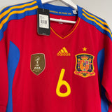 2010/11 SPAIN INIESTA #6 *BNWT* HOME SHIRT (XL) ADIDAS