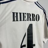 2001/02 REAL MADRID HIERRO #4 C/L HOME SHIRT (M) ADIDAS