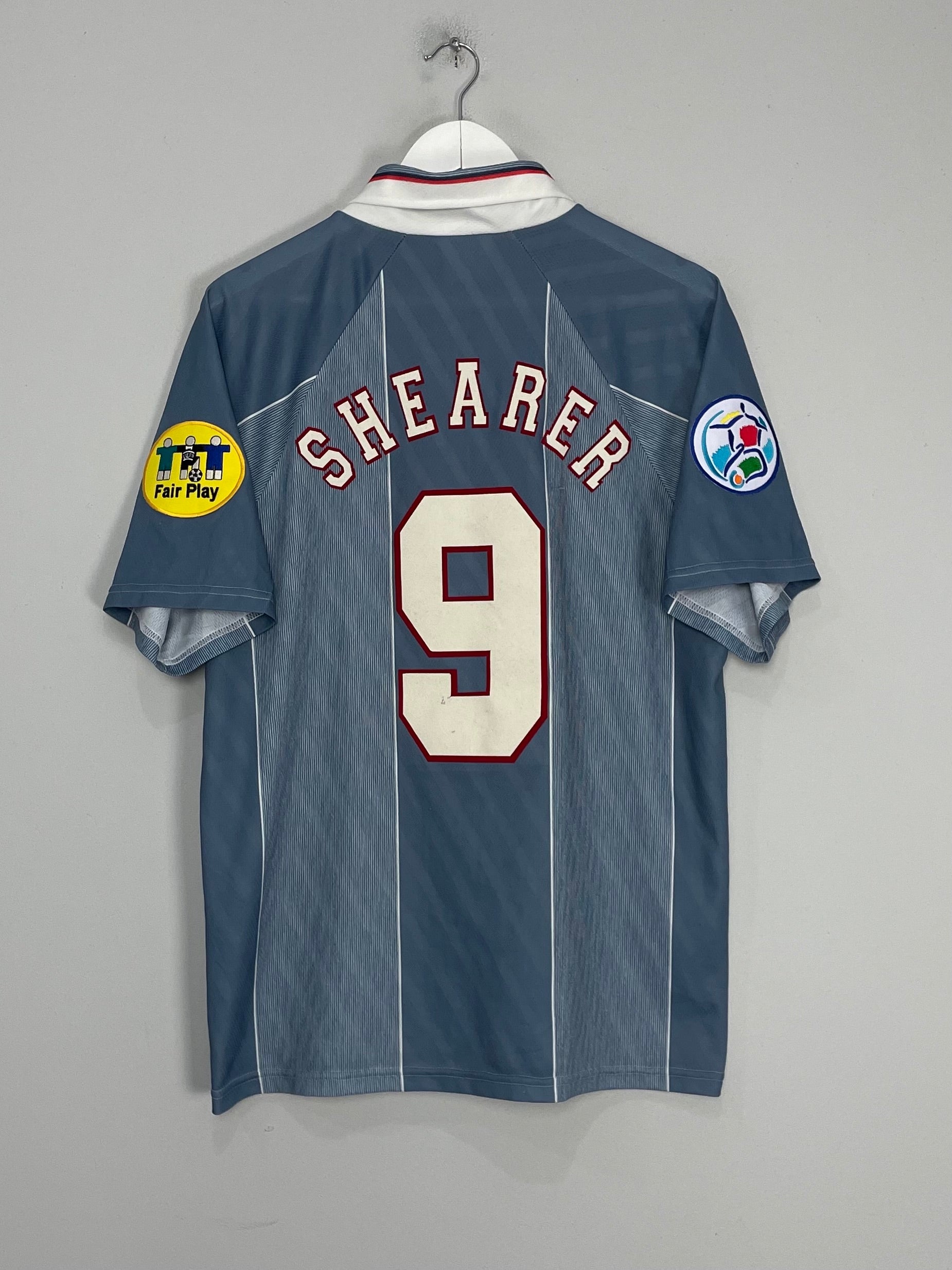 1996/97 ENGLAND SHEARER #9 AWAY SHIRT (L) UMBRO