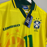 1994/96 BRAZIL ROMARIO #11 *BNWT* HOME SHIRT (M) UMBRO