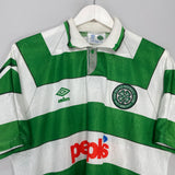 1991/92 CELTIC HOME SHIRT (M) UMBRO