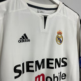 2003/04 REAL MADRID ZIDANE #5 L/S C/L HOME SHIRT (M) ADIDAS