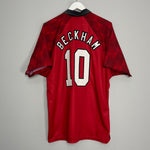 1996/97 MANCHESTER UNITED BECKHAM #10 HOME SHIRT (XL) UMBRO