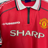 1998/00 MANCHESTER UNITED BIRMO #2 HOME SHIRT (XL) UMBRO