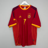 2002/04 SPAIN RAUL #7 HOME SHIRT (L) ADIDAS