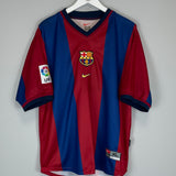 1998/00 BARCELONA GUARDIOLA #4 HOME SHIRT (XL) NIKE