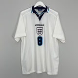 1995/97 ENGLAND GASCOIGNE #8 HOME SHIRT (XL) UMBRO