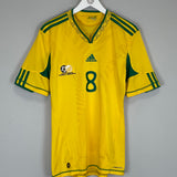 2010/11 SOUTH AFRICA TSHABALALA #8 HOME SHIRT (M) ADIDAS