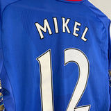 2010/11 CHELSEA MIKEL #17 *MATCH ISSUE* L/S HOME SHIRT (XL) ADIDAS