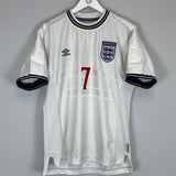 1999/01 ENGLAND BECKHAM #7 HOME SHIRT (L) UMBRO