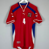 2000/02 CZECH REPUBLIC NEDVED #4 HOME SHIRT (L) PUMA