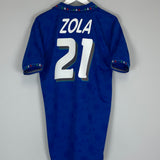 1994 ITALY ZOLA #21 HOME SHIRT (XL) DIADORA