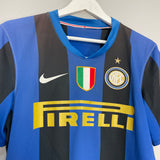 2008/09 INTER MILAN J.ZANETTI #4 HOME SHIRT (M) NIKE