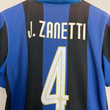 2008/09 INTER MILAN J.ZANETTI #4 HOME SHIRT (M) NIKE